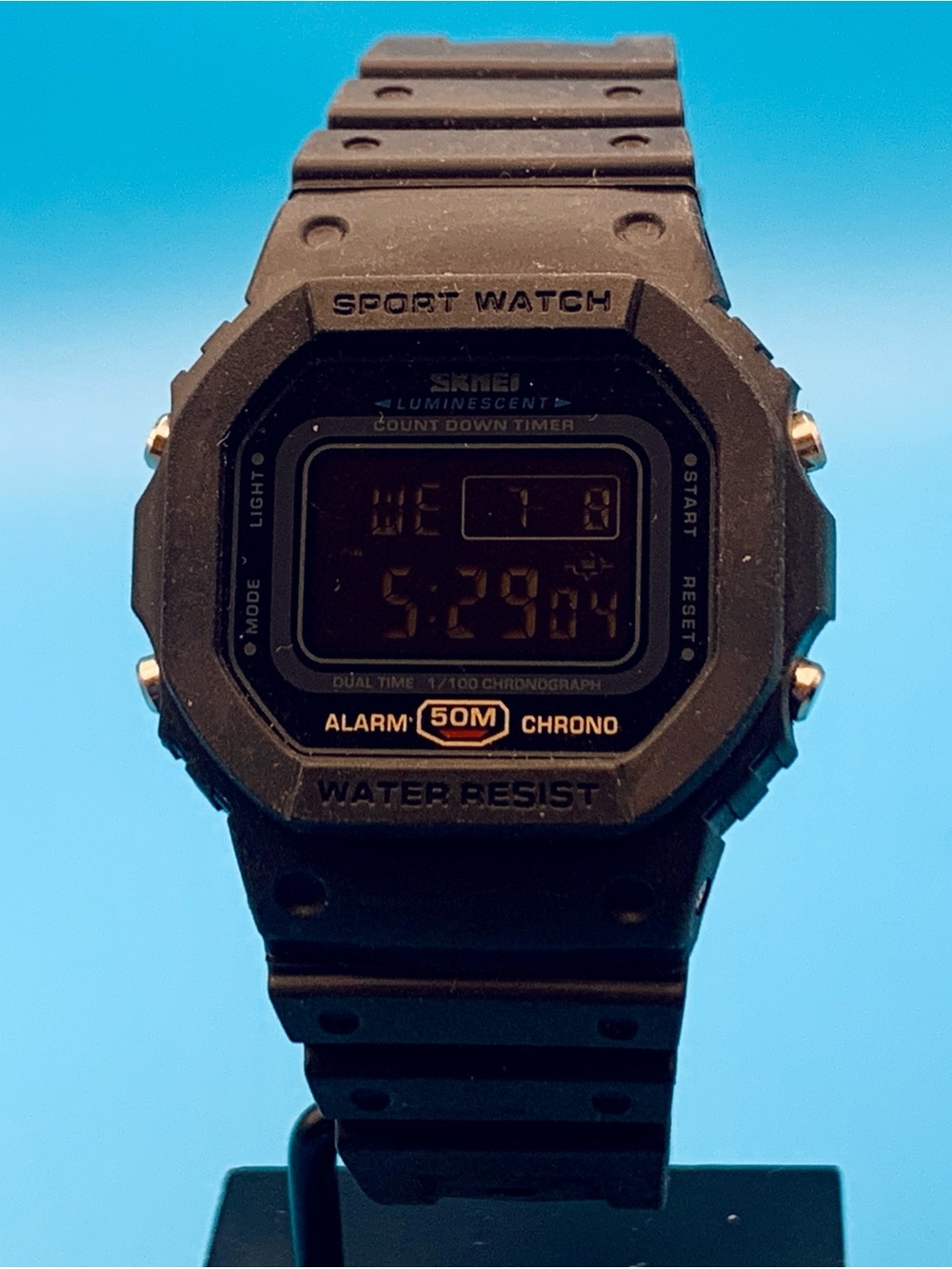 SKMEI 1628 Men’s Digital Wristwatch Chrono Timer Backlight Alarm Works New Batt
